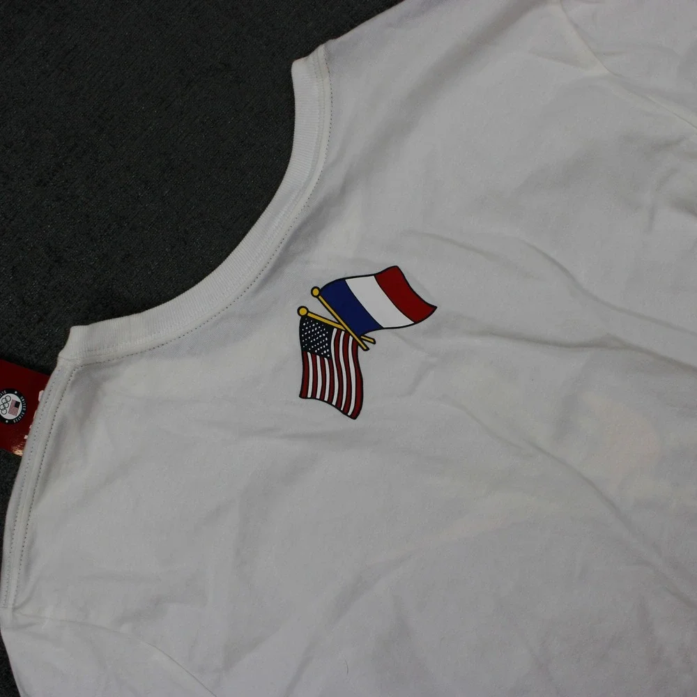 Nike Team USA Olympics Eagle Swoosh T-Shirt White FN0883-100 Womens XL New